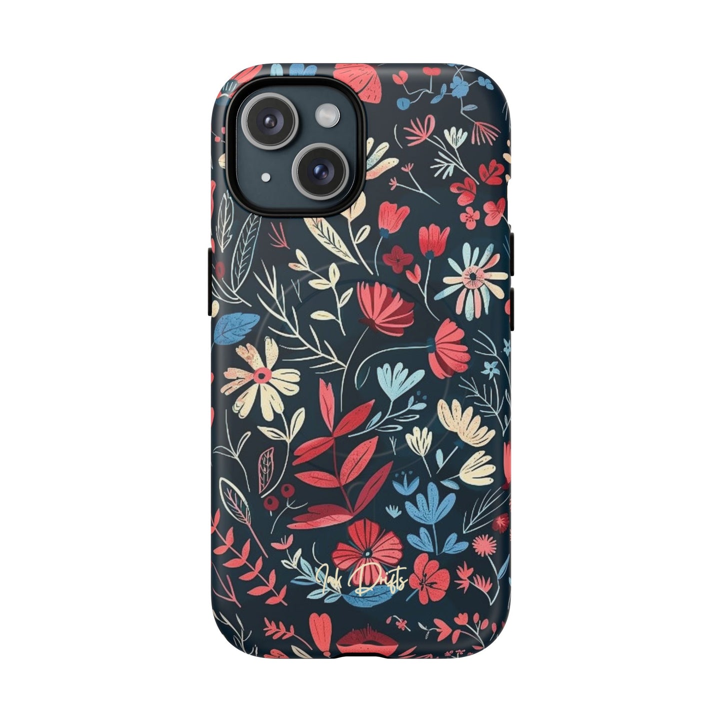 iPhone 15 Matte Phone Case - Twilight Petals | MagSafe iPhone Case