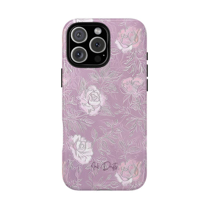 iPhone 16 Pro Max Glossy Phone Case - Silken Roses | MagSafe iPhone Case