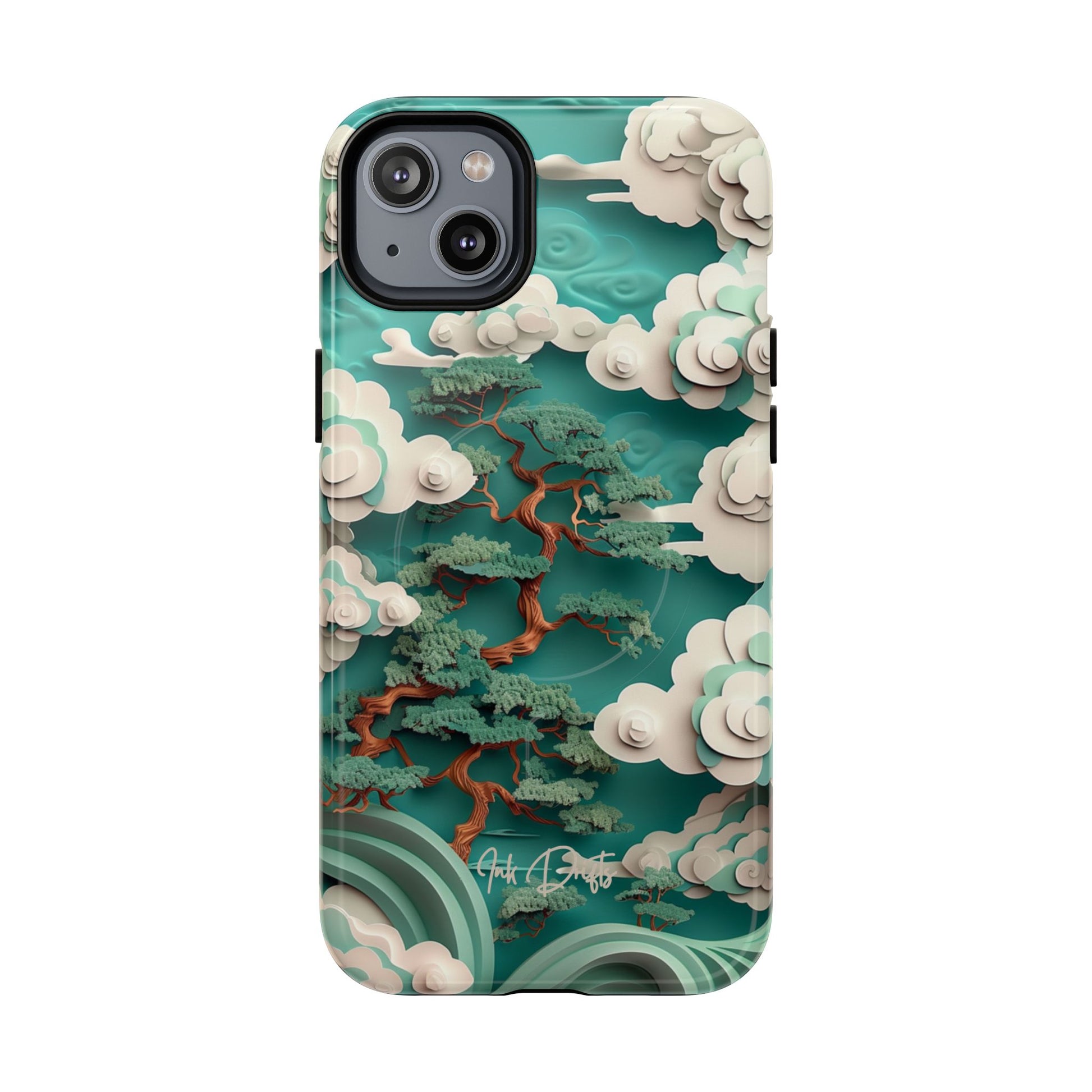 iPhone 14 Plus Glossy Phone Case - Celestial Bonsai | MagSafe iPhone Case