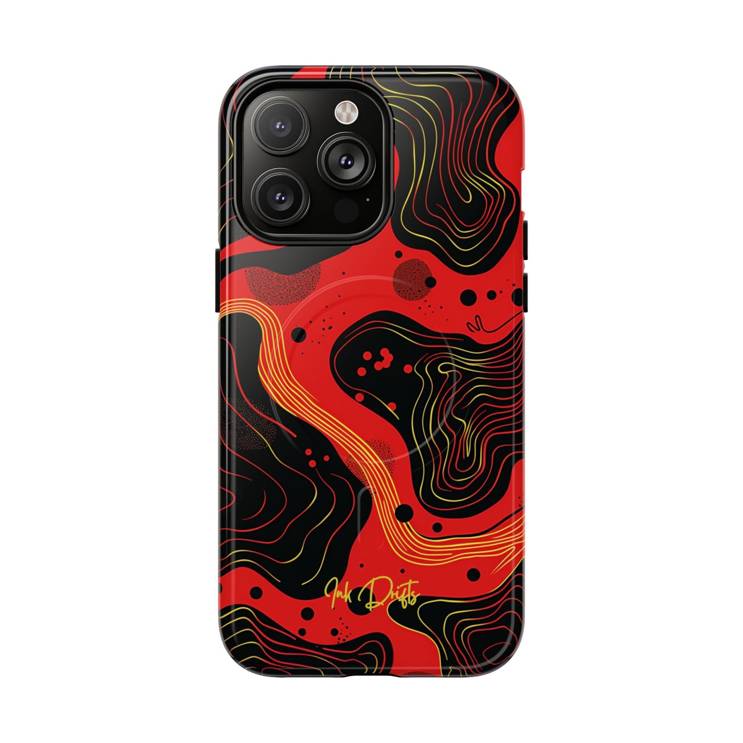 iPhone 14 Pro Max Glossy Phone Case - Ember Waves | MagSafe iPhone Case