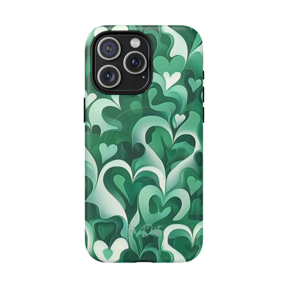 iPhone 15 Pro Max Matte Phone Case - Emerald Love | MagSafe iPhone Case