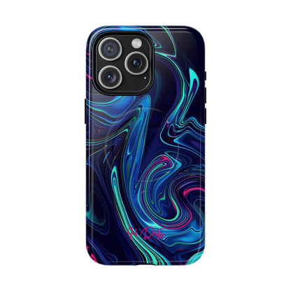 iPhone 15 Pro Max Glossy Phone Case - Neon Abyss | MagSafe iPhone Case