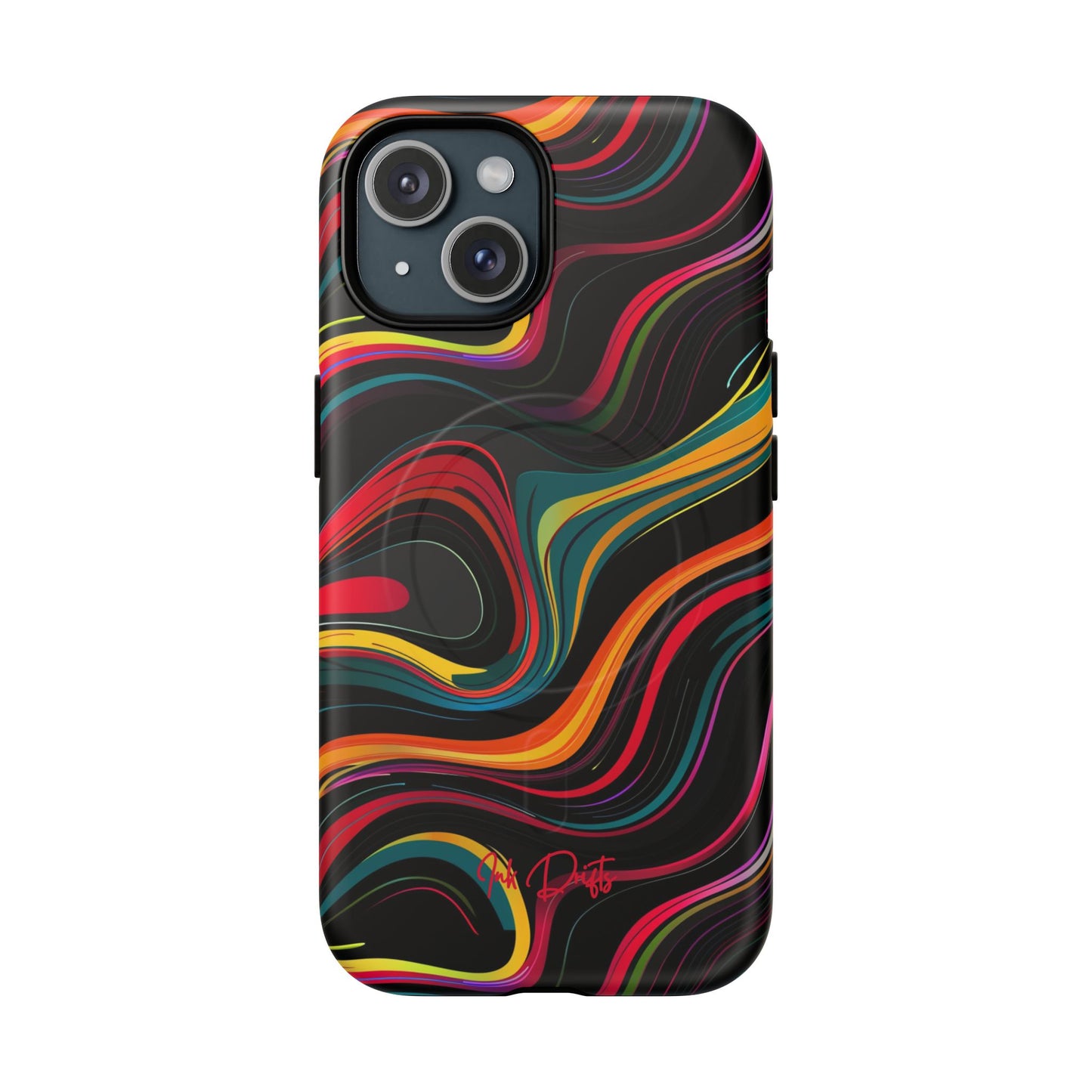 iPhone 15 Matte Phone Case - Vivid Currents | MagSafe iPhone Case