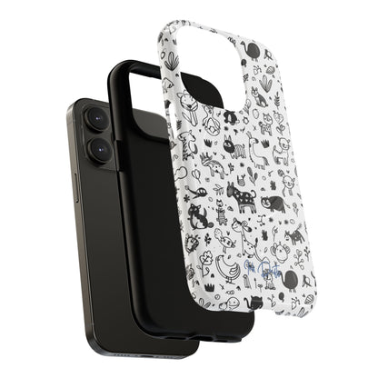 Phone Case - Doodle Zoo | MagSafe iPhone Case