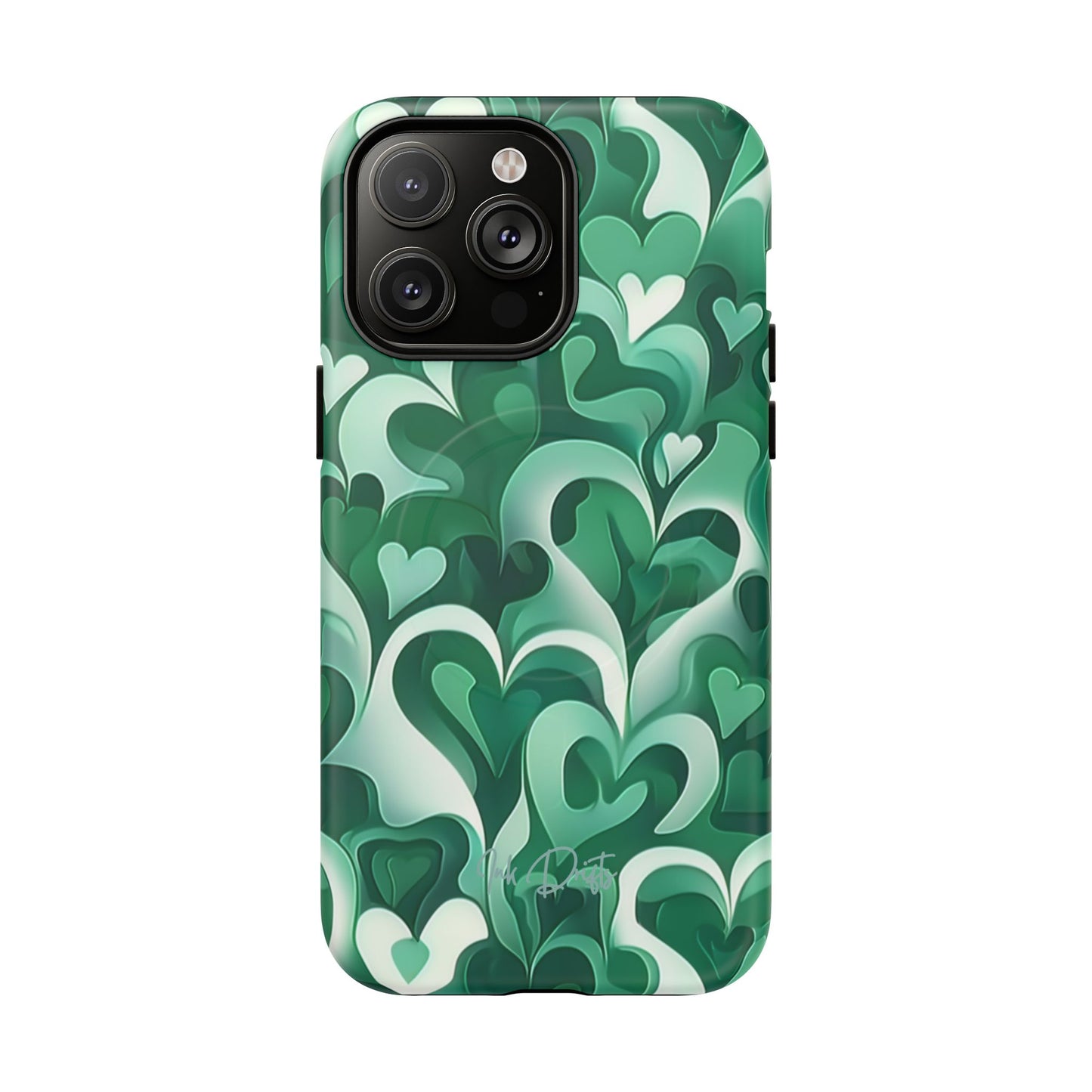 iPhone 14 Pro Max Matte Phone Case - Emerald Love | MagSafe iPhone Case