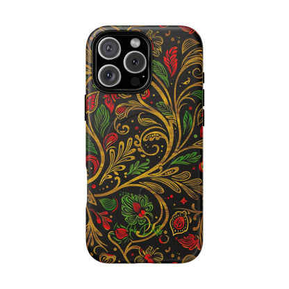 iPhone 16 Pro Max Matte Phone Case - Golden Vines | MagSafe iPhone Case