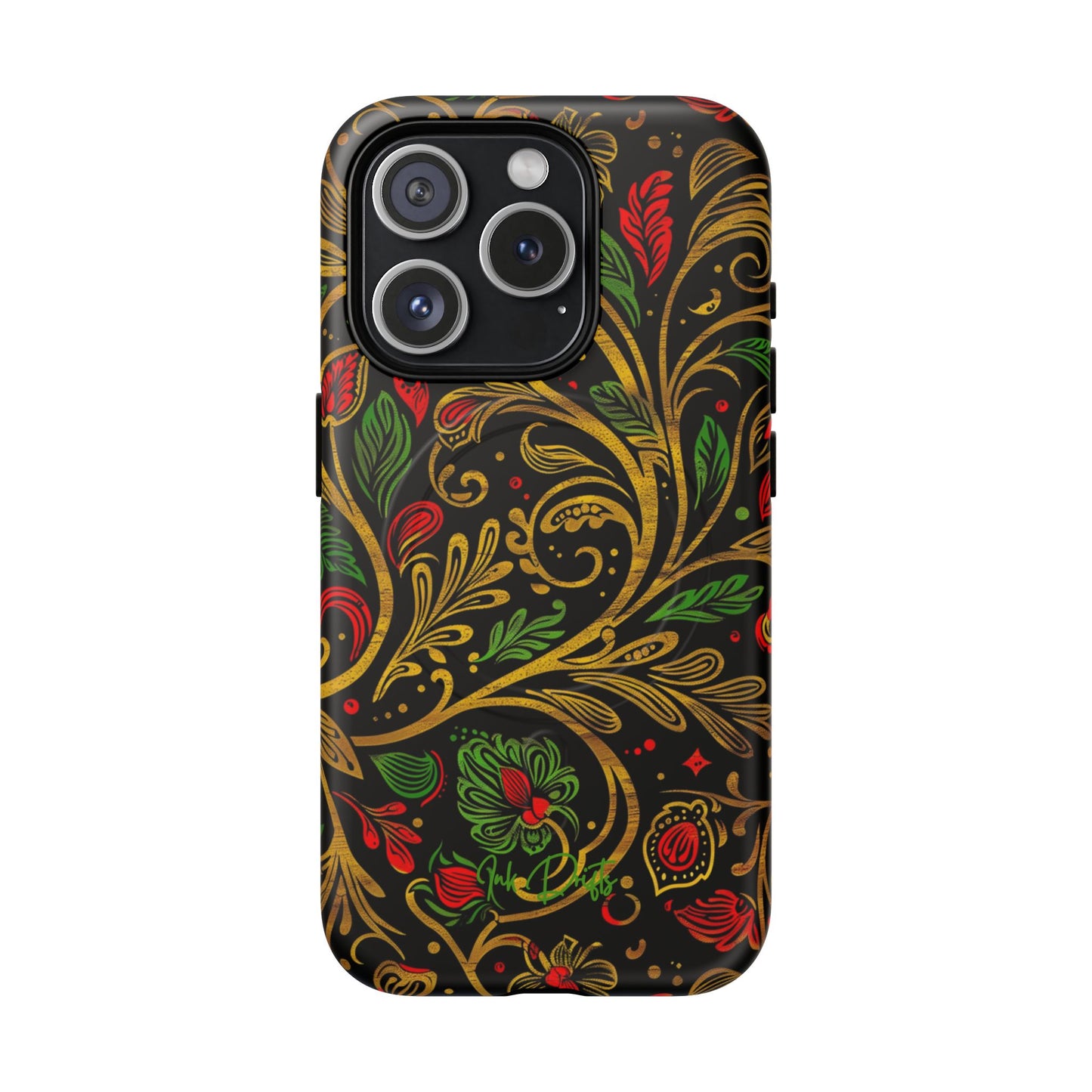 iPhone 15 Pro Matte Phone Case - Golden Vines | MagSafe iPhone Case