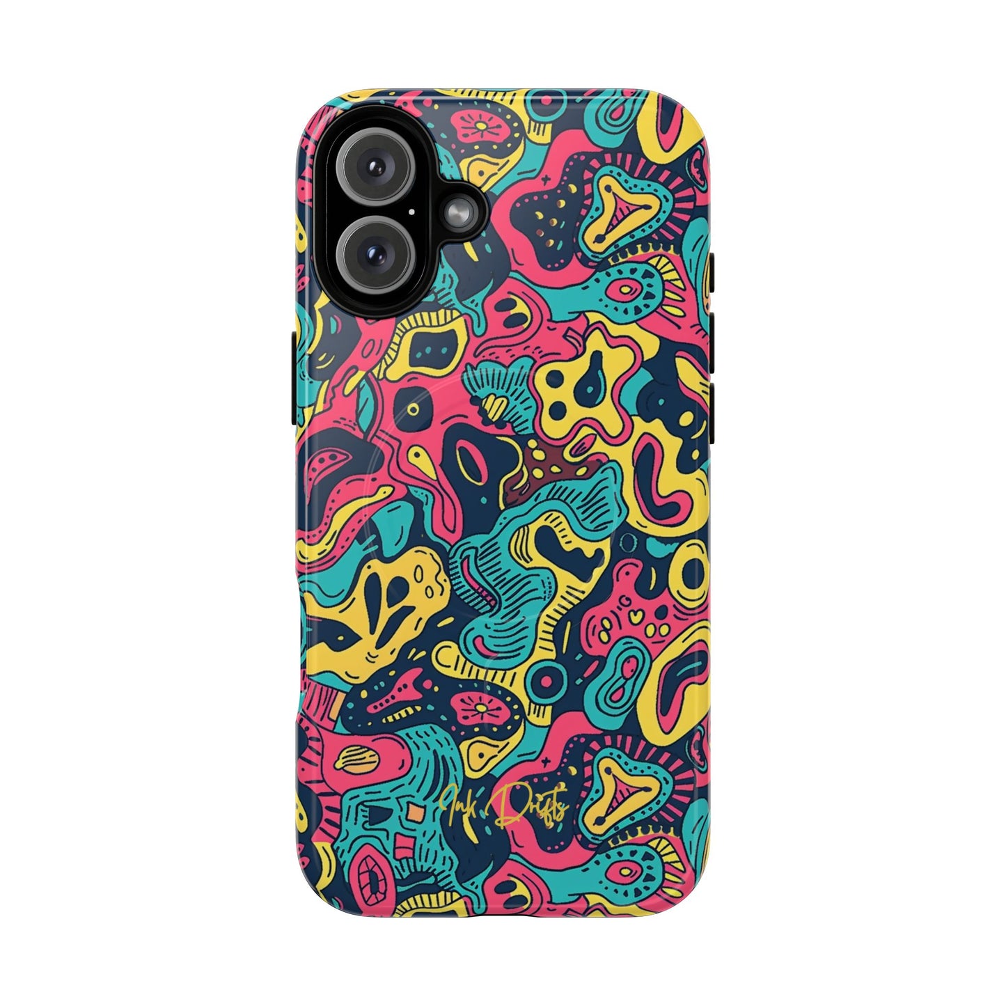 iPhone 16 Plus Glossy Phone Case - Psychedelic Pop | MagSafe iPhone Case