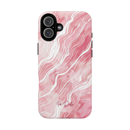 iPhone 16 Plus Matte Phone Case - Blush Waves | MagSafe iPhone Case