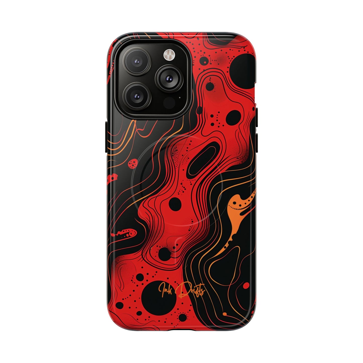 iPhone 14 Pro Max Glossy Phone Case - Magma Flow | MagSafe iPhone Case