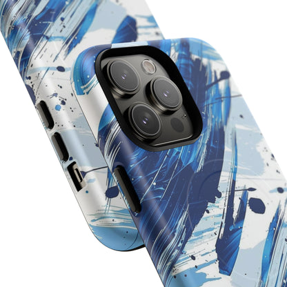 Phone Case - Azure Strokes | MagSafe iPhone Case