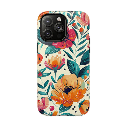 iPhone 14 Pro Max Glossy Phone Case - Floral Garden | MagSafe iPhone Case