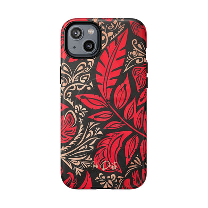 iPhone 14 Plus Matte Phone Case - Crimson Foliage | MagSafe iPhone Case