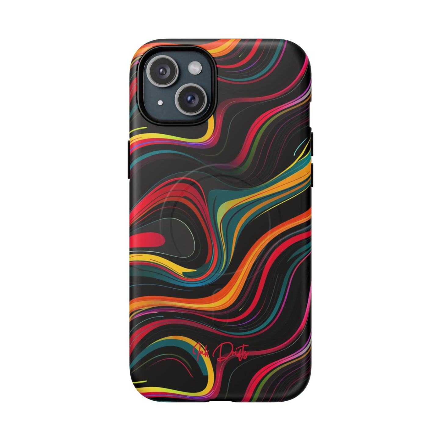 iPhone 15 Plus Matte Phone Case - Vivid Currents | MagSafe iPhone Case