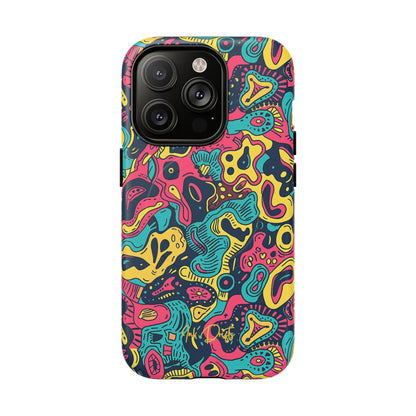 iPhone 14 Pro Matte Phone Case - Psychedelic Pop | MagSafe iPhone Case