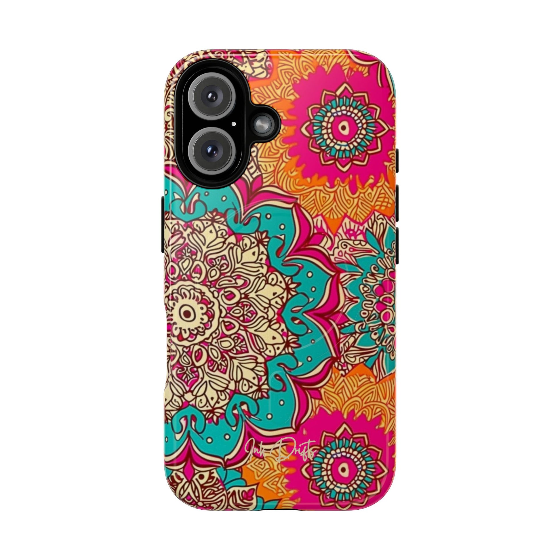 iPhone 16 Glossy Phone Case - Kaleido Bliss | MagSafe iPhone Case