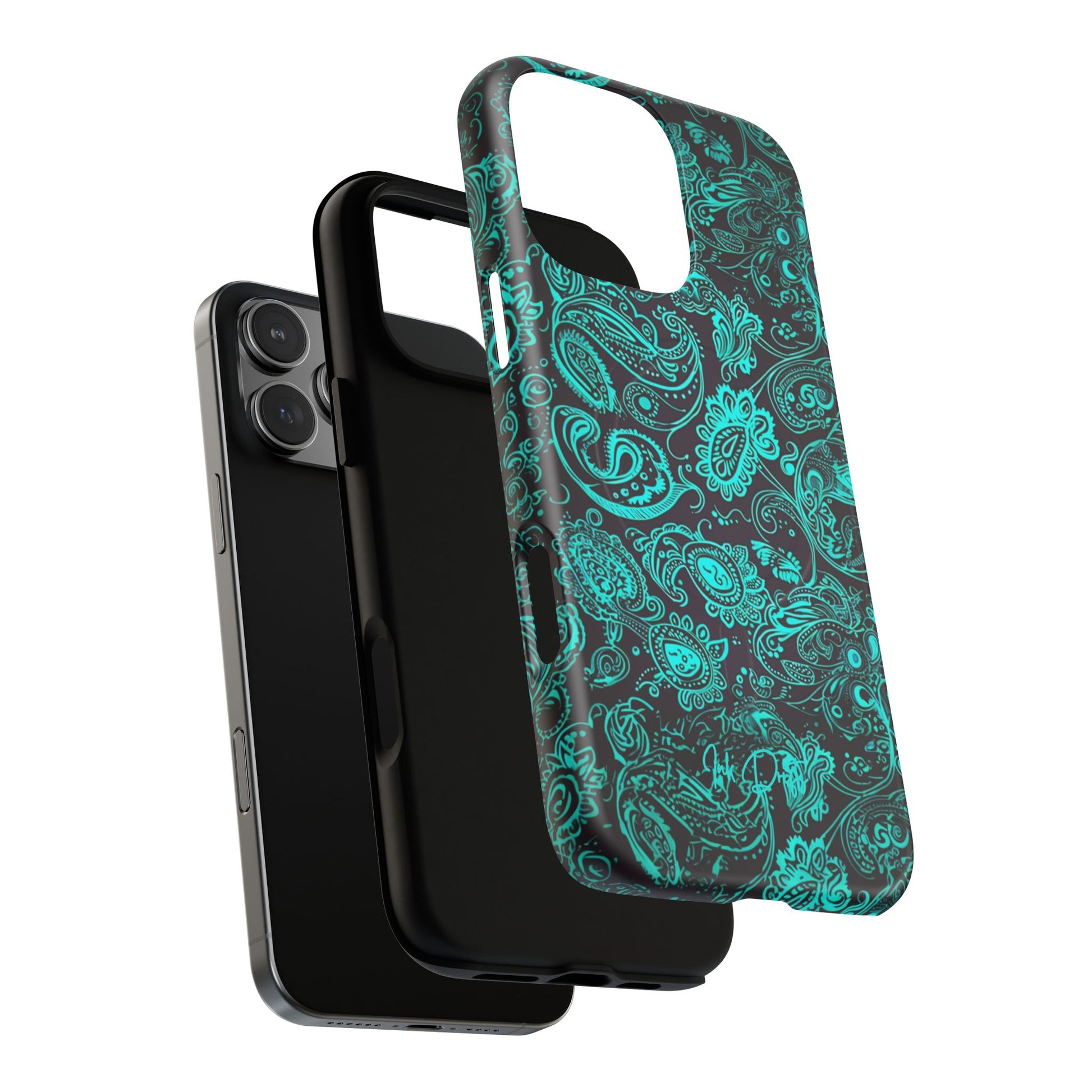 Phone Case - Teal Paisley | MagSafe iPhone Case