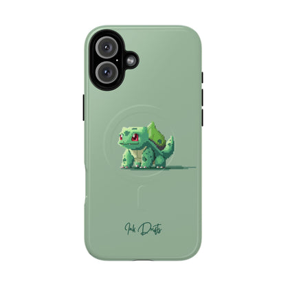 iPhone 16 Plus Glossy Phone Case - Pixel Bulbasaur | MagSafe iPhone Case