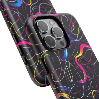 Phone Case - Neon Tangles | MagSafe iPhone Case