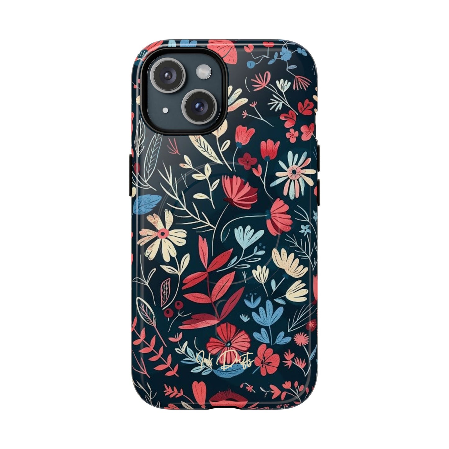 iPhone 15 Glossy Phone Case - Twilight Petals | MagSafe iPhone Case