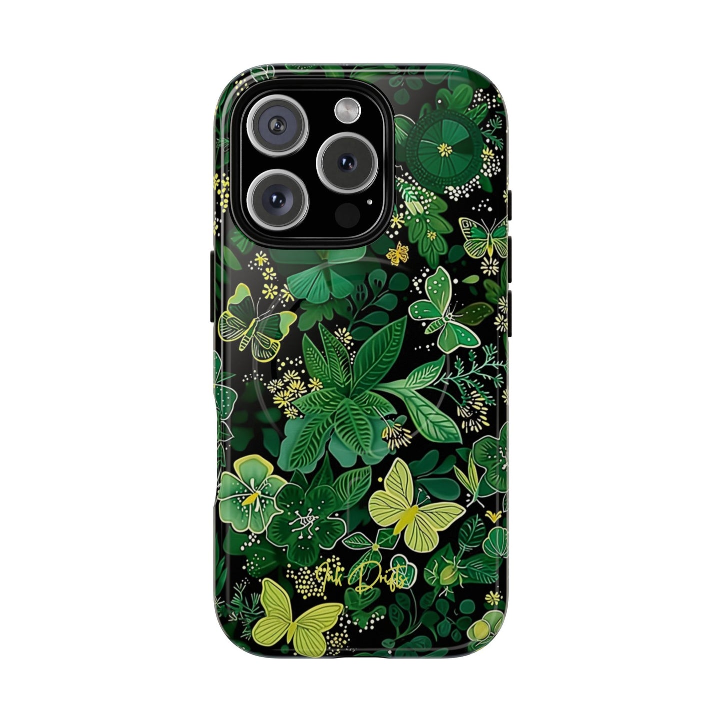 iPhone 16 Pro Glossy Phone Case - Spring Butterflies | MagSafe iPhone Case