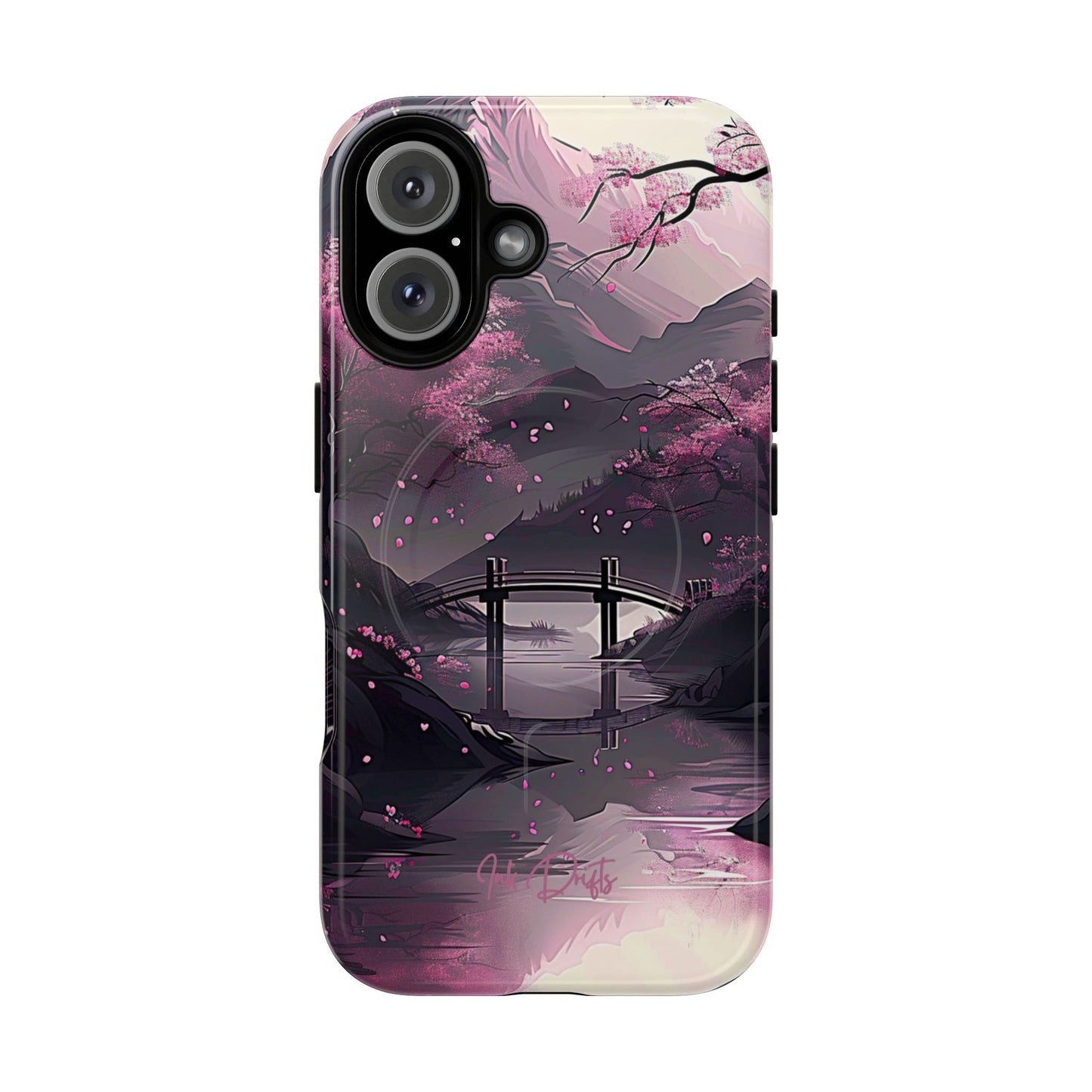 iPhone 16 Glossy Phone Case - Blossom Bridge | MagSafe iPhone Case