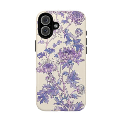 iPhone 16 Plus Glossy Phone Case - Lavender Bloom | MagSafe iPhone Case