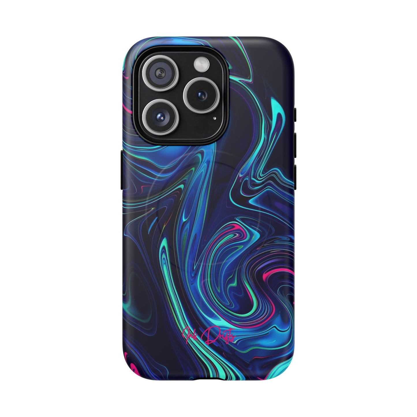 iPhone 15 Pro Matte Phone Case - Neon Abyss | MagSafe iPhone Case