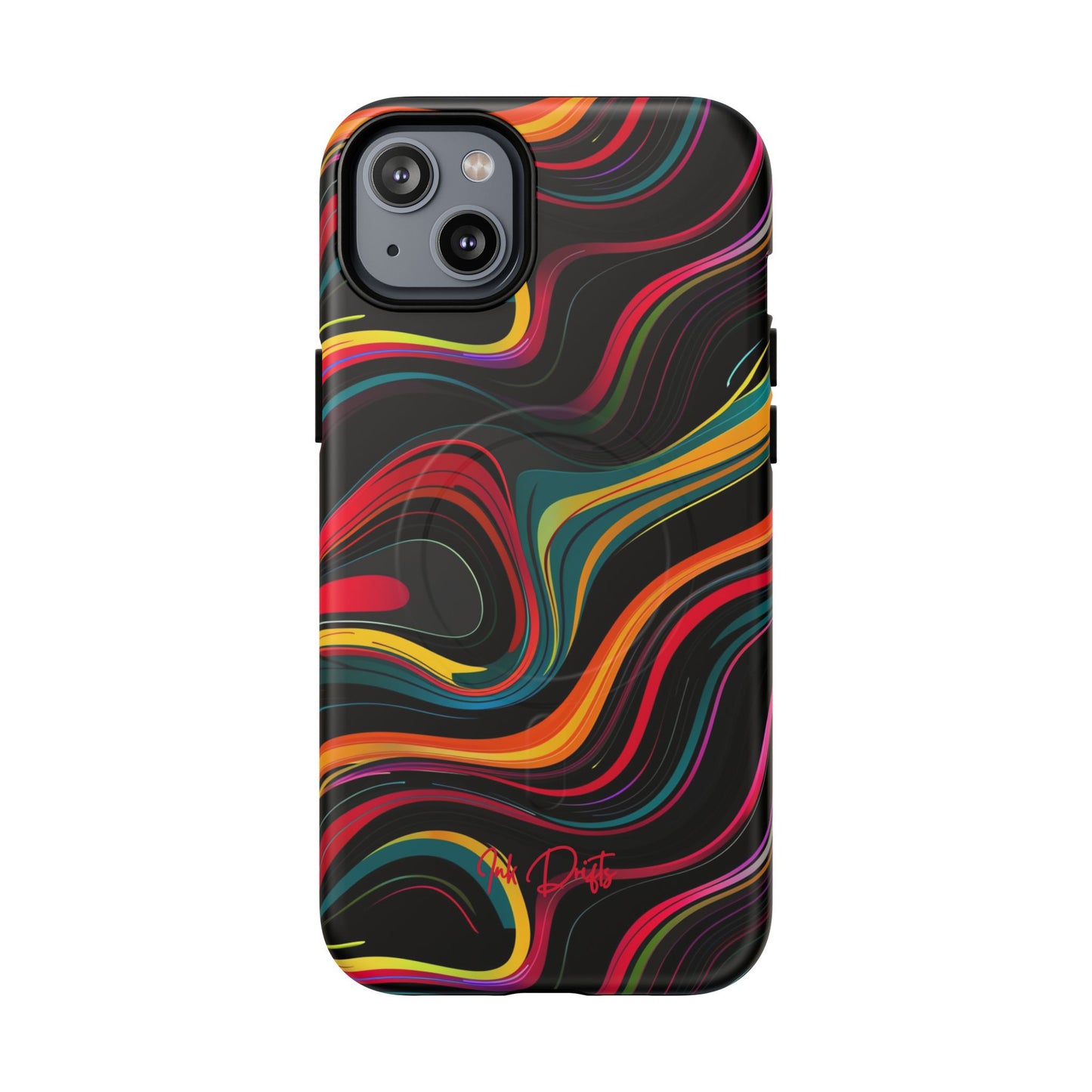 iPhone 14 Plus Matte Phone Case - Vivid Currents | MagSafe iPhone Case