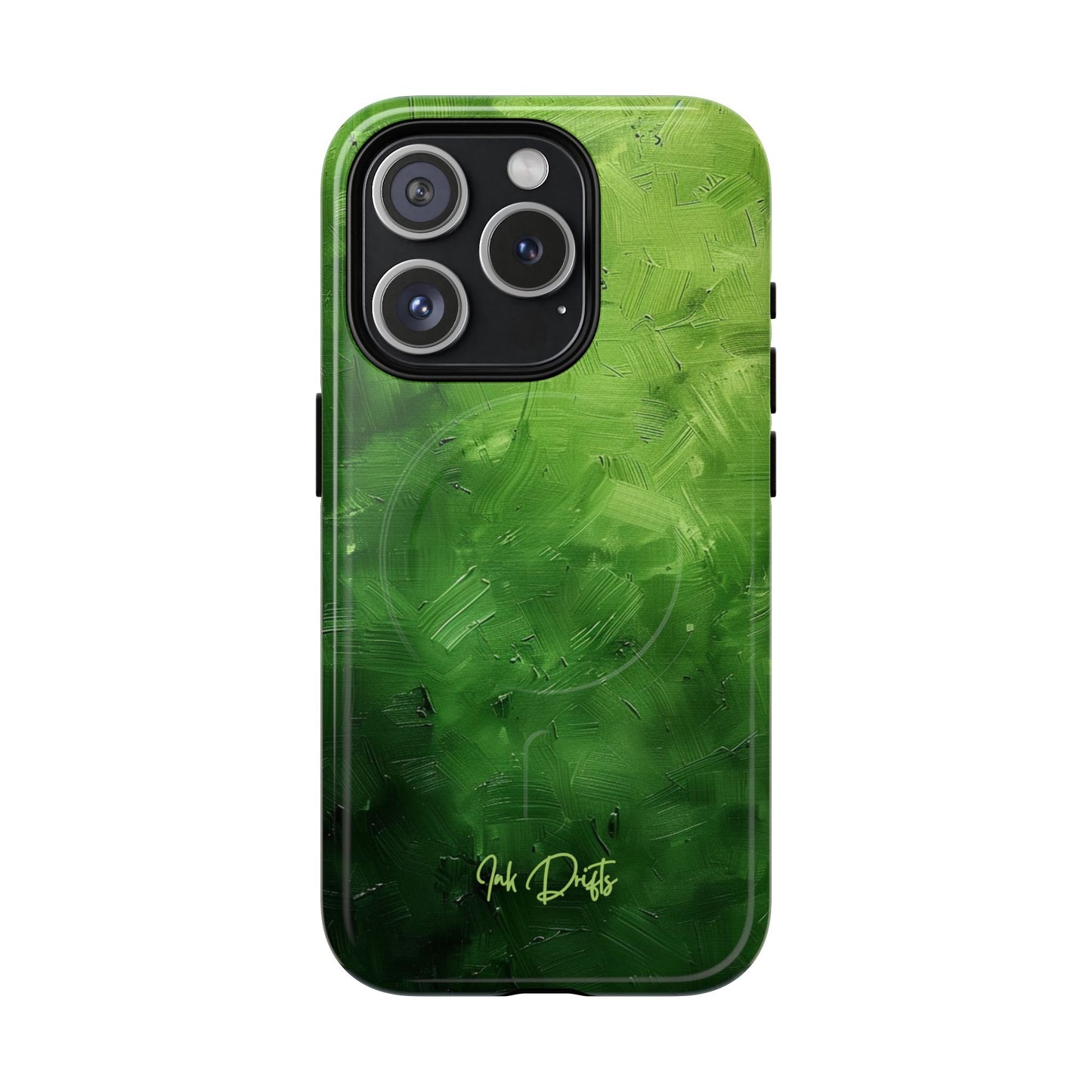 iPhone 15 Pro Glossy Phone Case - Forest Texture | MagSafe iPhone Case