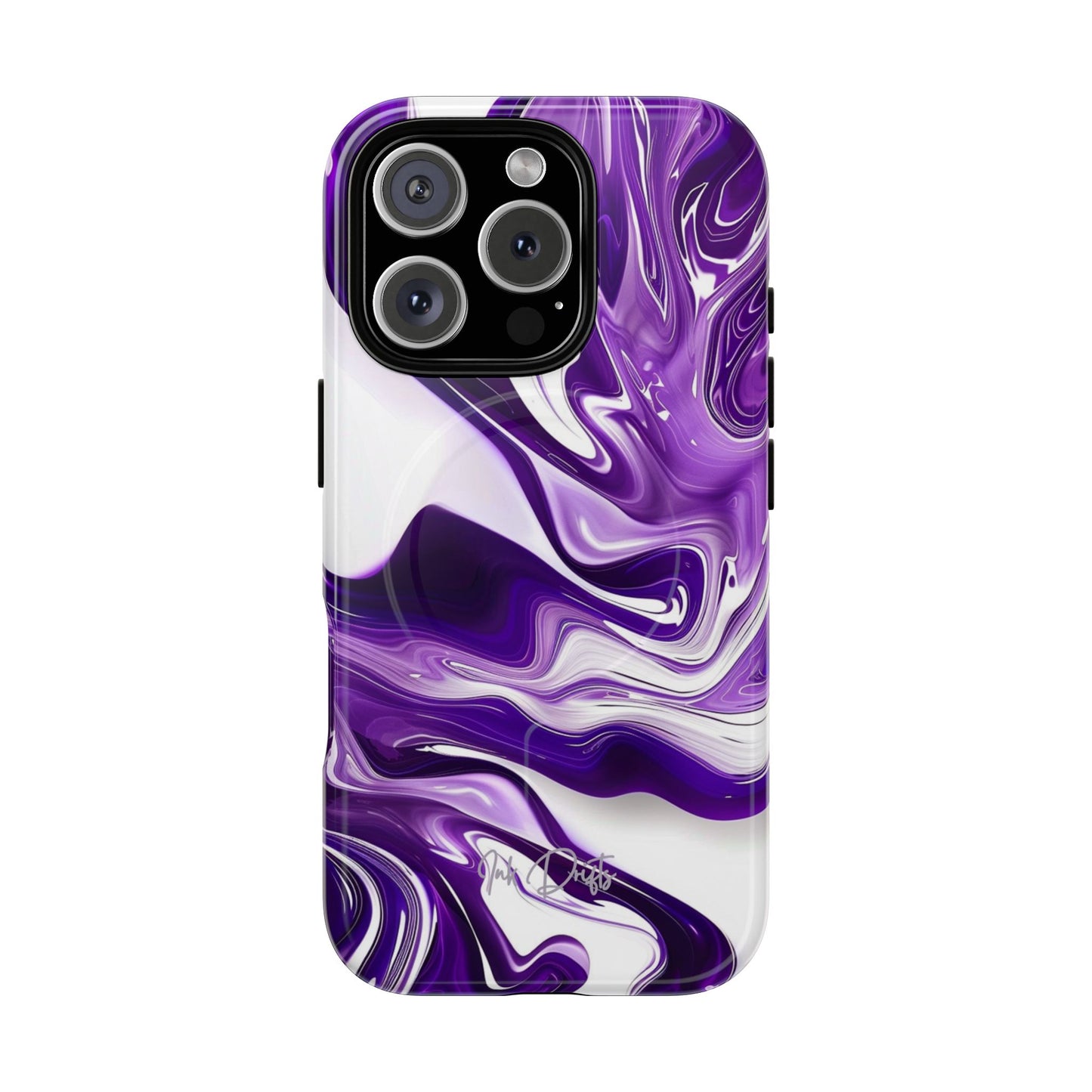 iPhone 16 Pro Glossy Phone Case - Violet Vortex | MagSafe iPhone Case