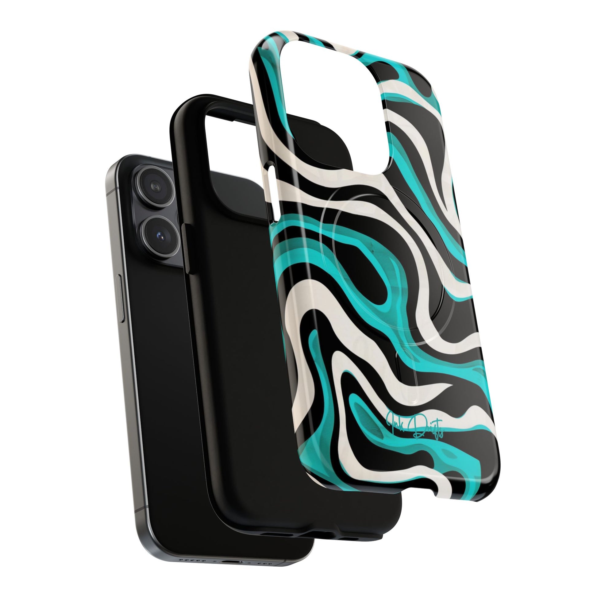 Phone Case - Aqua Strata | MagSafe iPhone Case