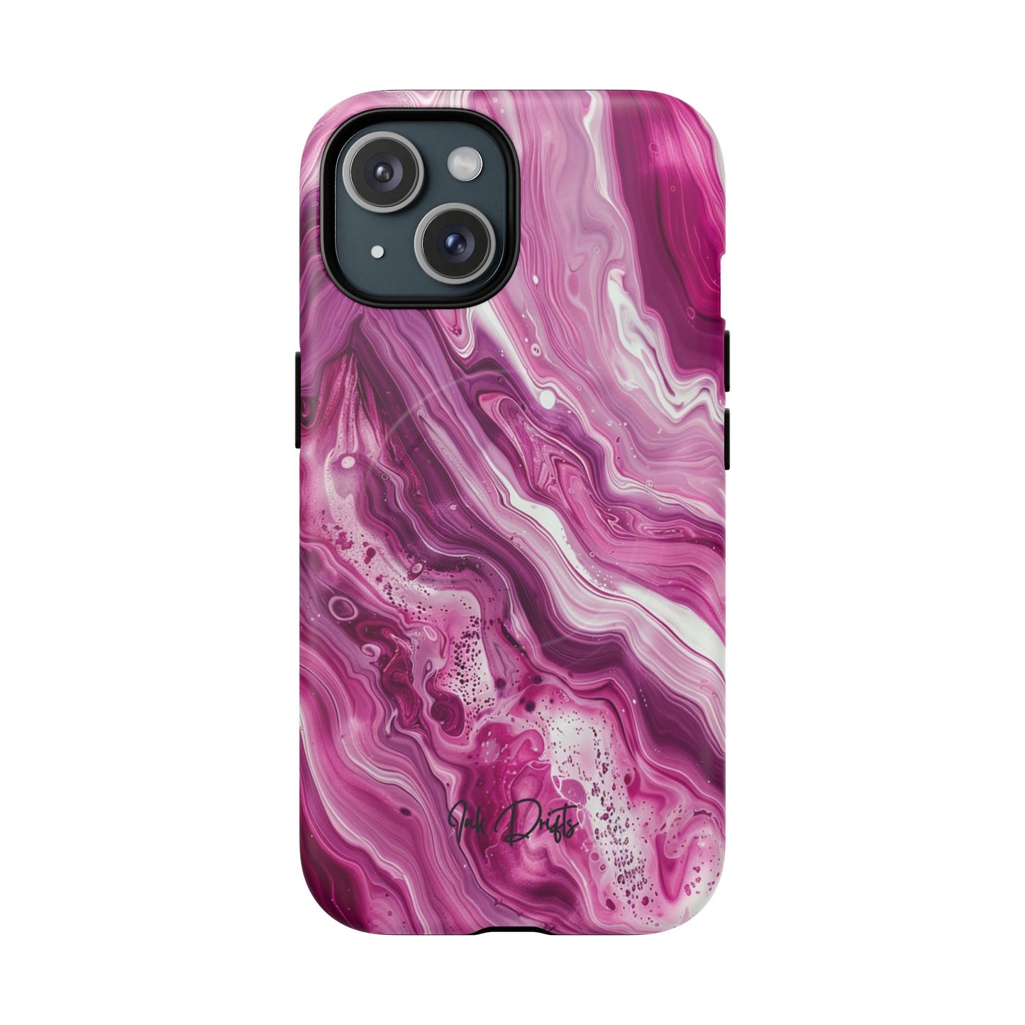 iPhone 15 Matte Phone Case - Pink Marble | MagSafe iPhone Case