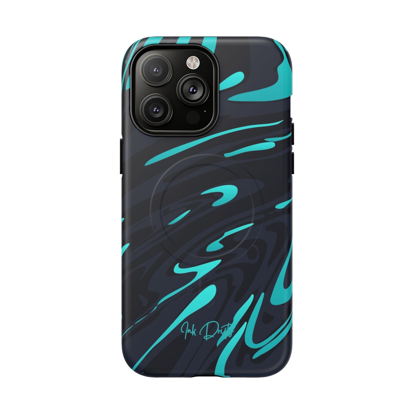 iPhone 14 Pro Max Matte Phone Case - Turquoise Splash | MagSafe iPhone Case