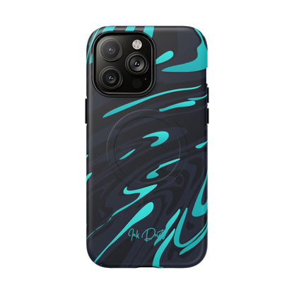 iPhone 14 Pro Max Matte Phone Case - Turquoise Splash | MagSafe iPhone Case