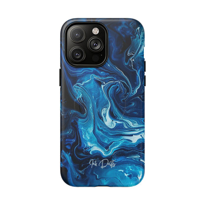 iPhone 14 Pro Max Matte Phone Case - Blue Swirl | MagSafe iPhone Case