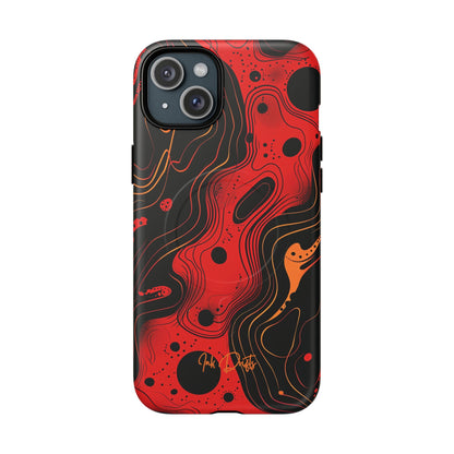 iPhone 15 Plus Matte Phone Case - Magma Flow | MagSafe iPhone Case