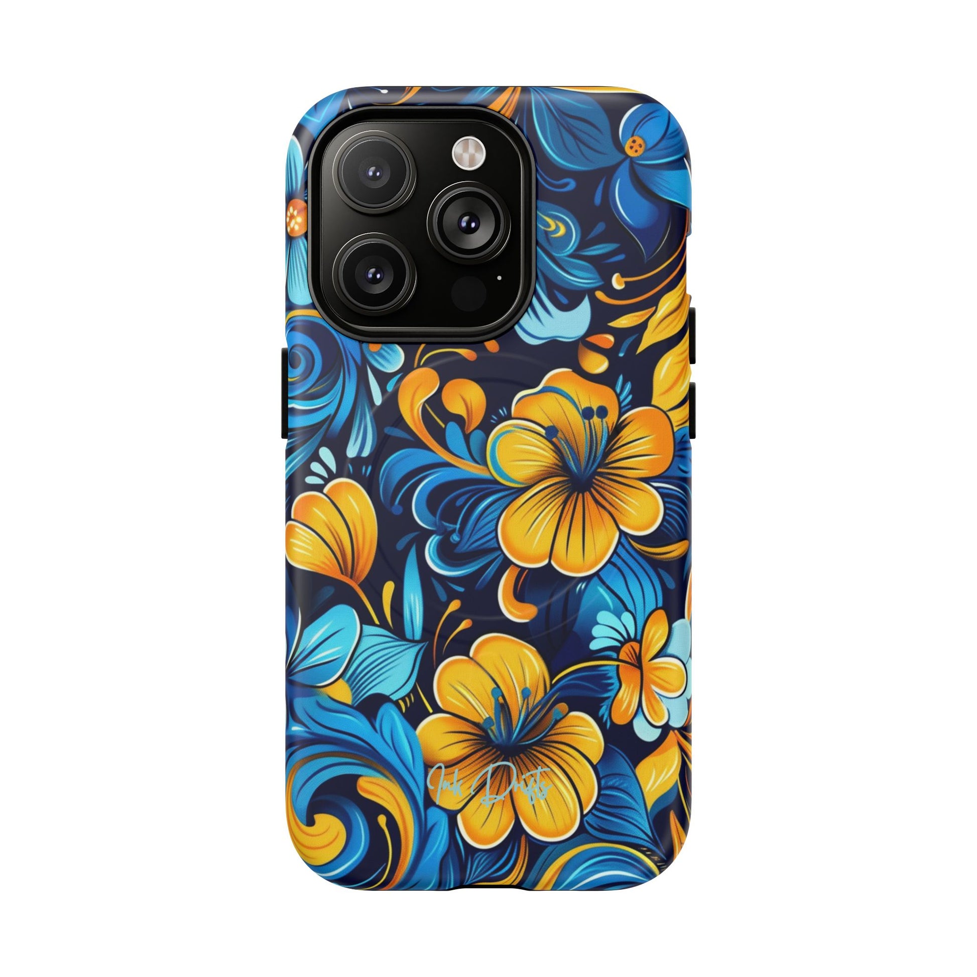 iPhone 14 Pro Matte Phone Case - Floral Fusion | MagSafe iPhone Case