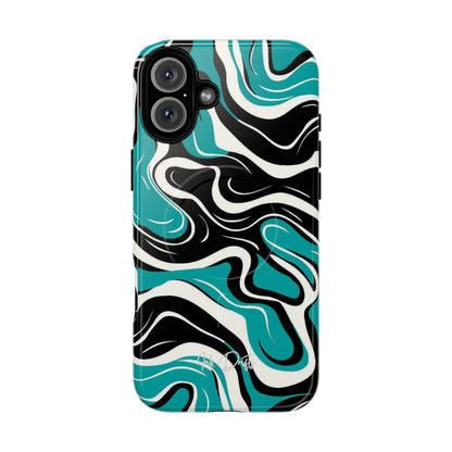 iPhone 16 Plus Glossy Phone Case - Teal Tempest | MagSafe iPhone Case