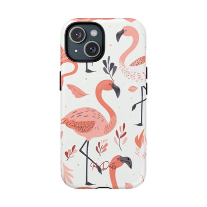 iPhone 15 Matte Phone Case - Flamingo Paradise | MagSafe iPhone Case