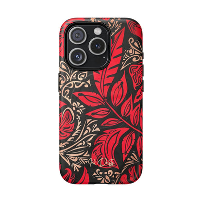 iPhone 15 Pro Matte Phone Case - Crimson Foliage | MagSafe iPhone Case