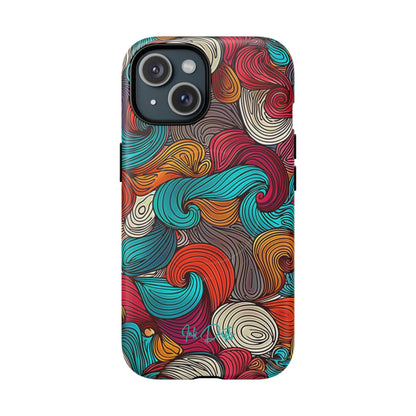 iPhone 15 Matte Phone Case - Vivid Curls | MagSafe iPhone Case