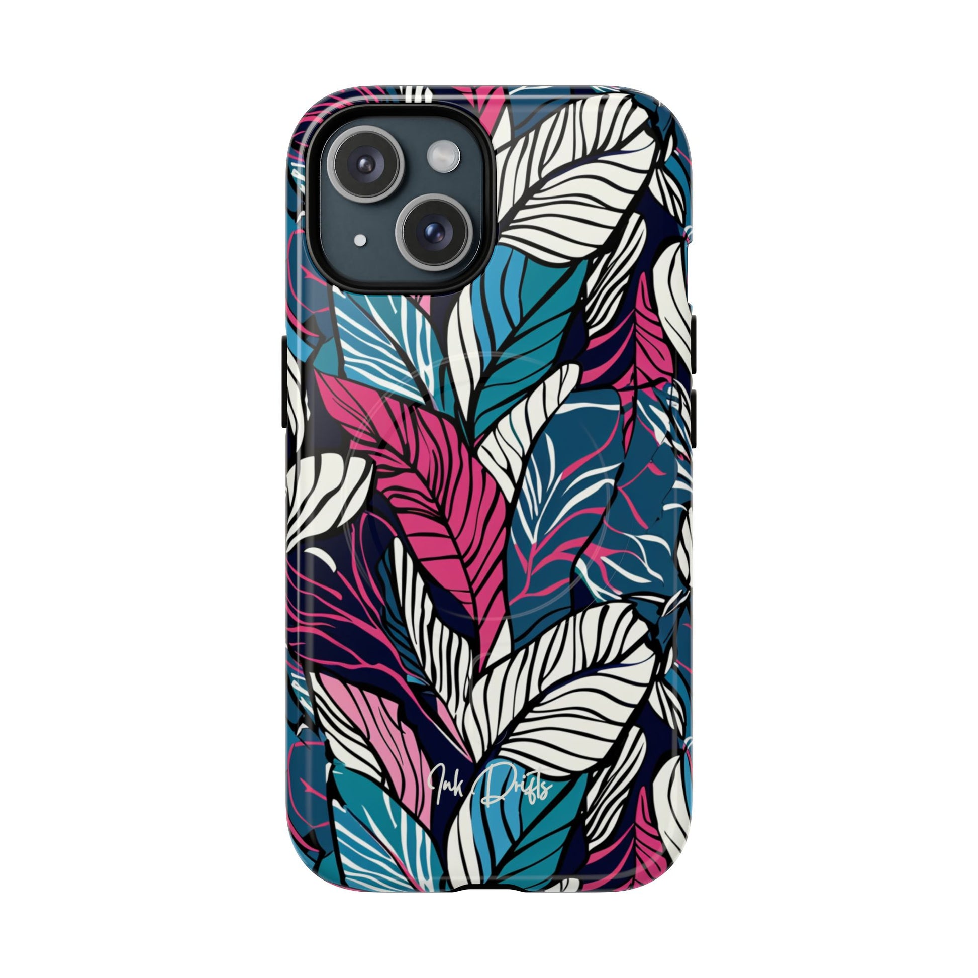 iPhone 15 Glossy Phone Case - Leaf Symphony | MagSafe iPhone Case