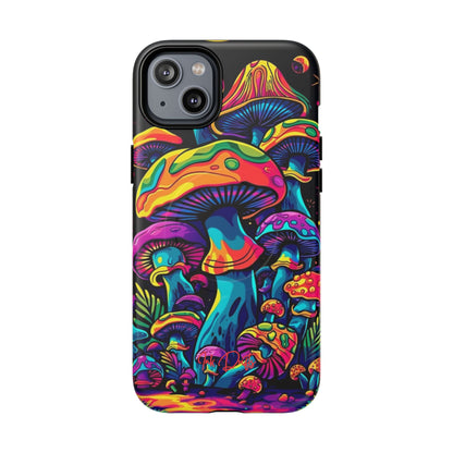 iPhone 14 Plus Matte Phone Case - Psychedelic Fungi | MagSafe iPhone Case