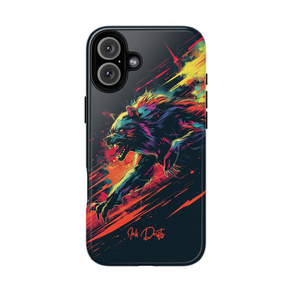 iPhone 16 Plus Glossy Phone Case - Lunar Werewolf | MagSafe iPhone Case