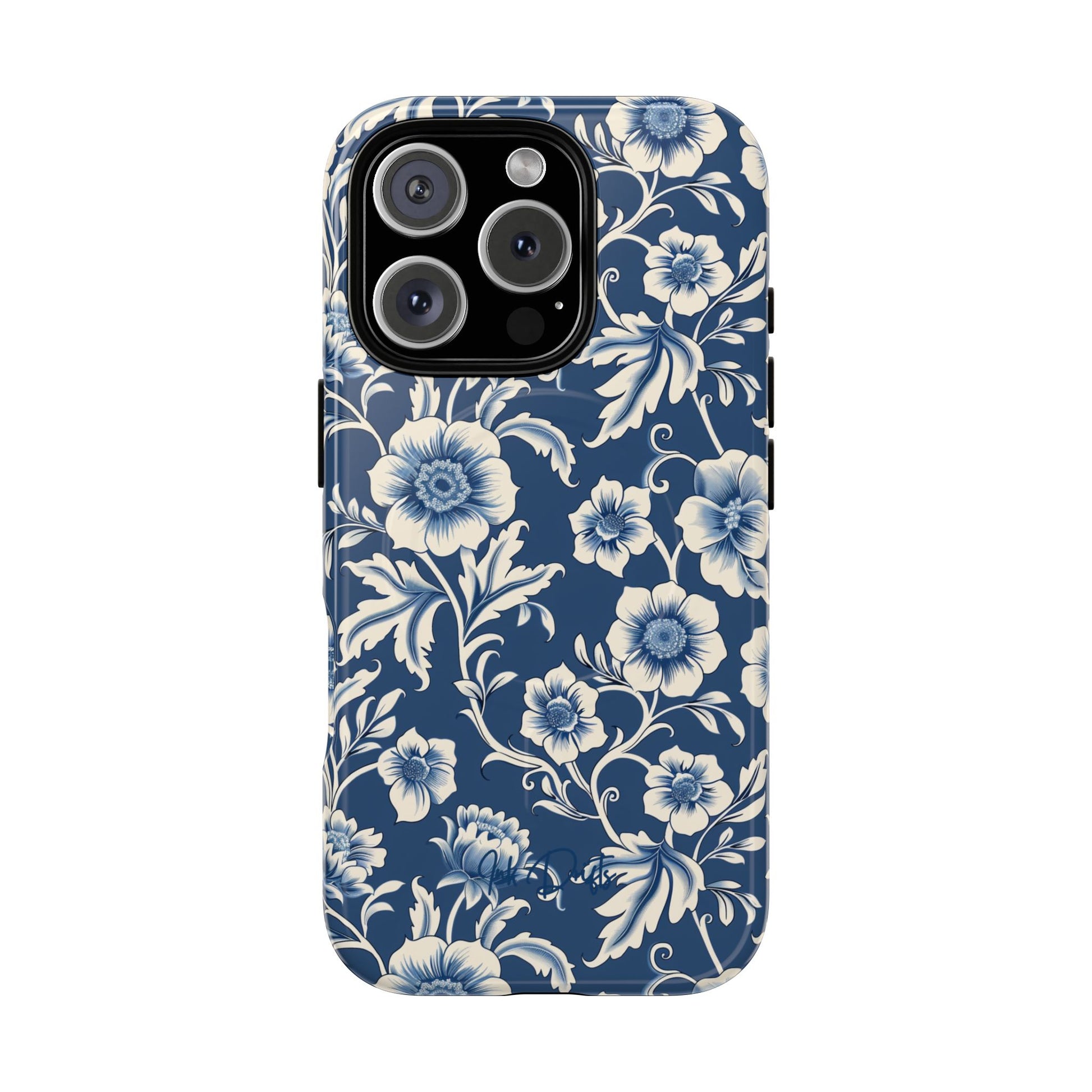 iPhone 16 Pro Glossy Phone Case - Regal Florals | MagSafe iPhone Case