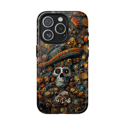 iPhone 15 Pro Glossy Phone Case - Aztec Gold | MagSafe iPhone Case