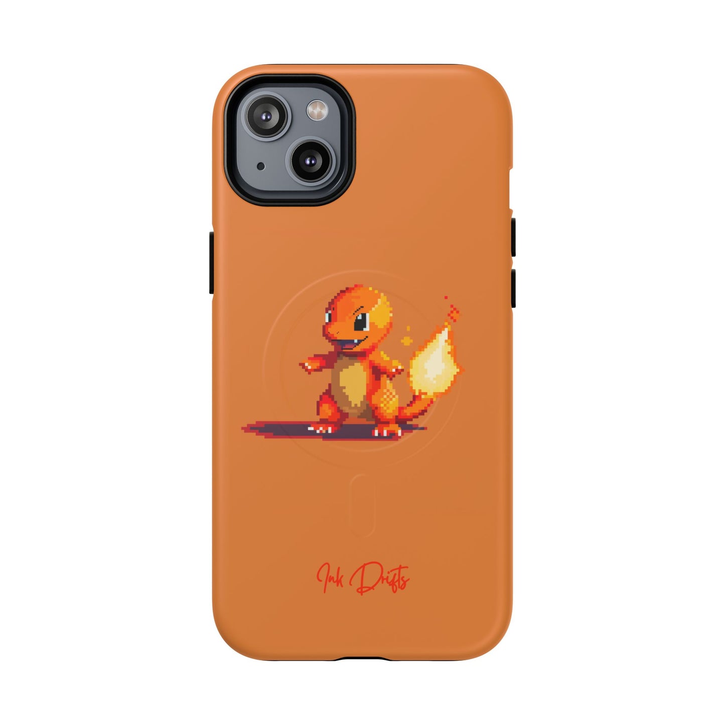 iPhone 14 Plus Matte Phone Case - Pixel Charmander | MagSafe iPhone Case