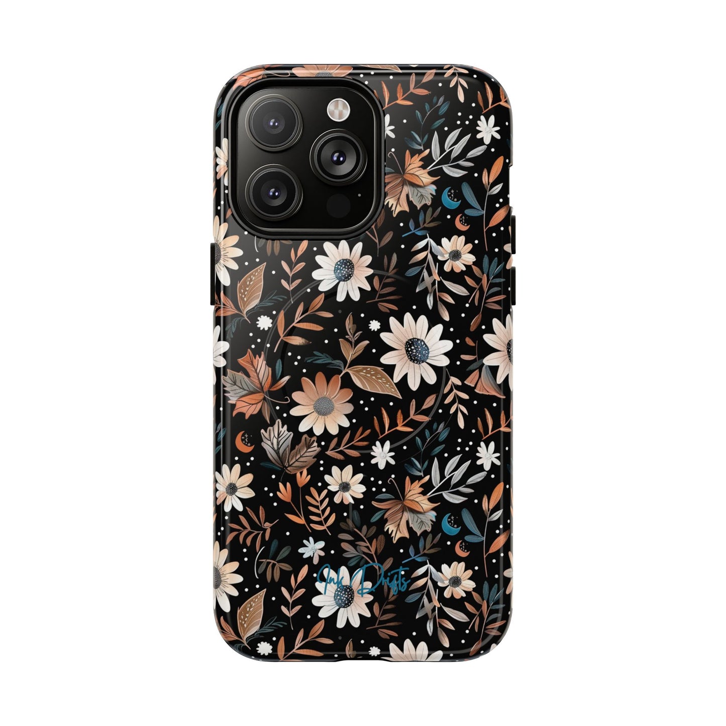 iPhone 14 Pro Max Glossy Phone Case - Midnight Meadow | MagSafe iPhone Case