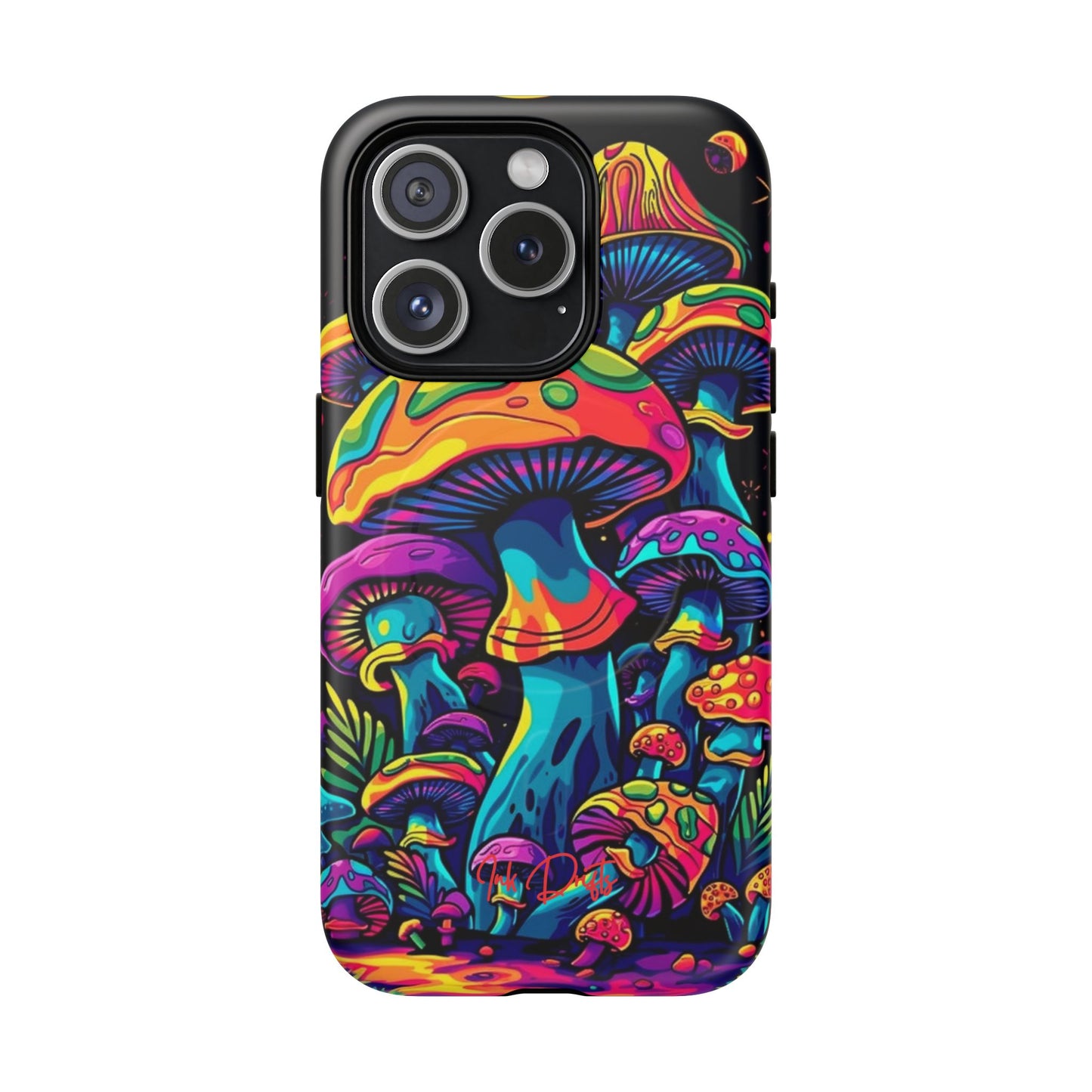 iPhone 15 Pro Matte Phone Case - Psychedelic Fungi | MagSafe iPhone Case